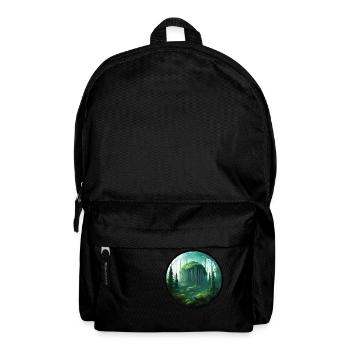 Forêt / Nature sauvage / Nature / Arbres / Vert / Idylle - Sac à dos - noir - Devant