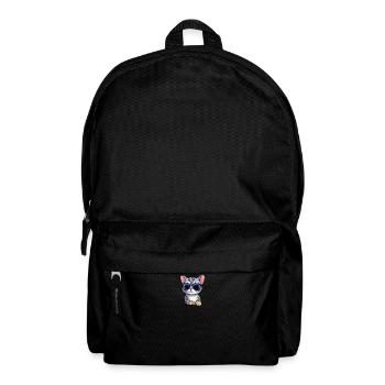 Little cute cat wearing sunglasses. - Backpack - black - Front