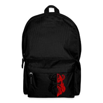 Wikinger Kopf Krieger Valhalla Odin - Rucksack - Schwarz - Vorne