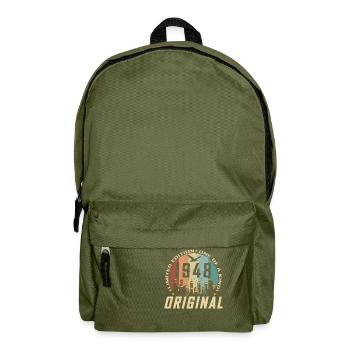 Vintage December 1948 76 Birthday Gift - Backpack - olive green - Front