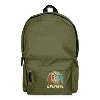 Vintage December 1957 67 Birthday Gift - Backpack - olive green - Front