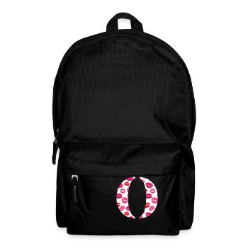 Lettre o bisous - Sac à dos - noir - Devant