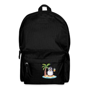 Penguin Summer Beach Vacation - Backpack - black - Front