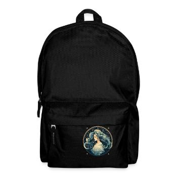 Femme décorée avec de beaux motifs - Sac à dos - noir - Devant