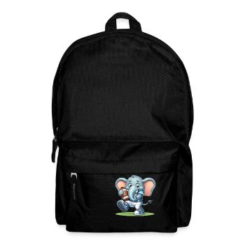 Cute American Football Player Elephant - Backpack - black - Front