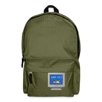 CRT - Cat goes? - Backpack - olive green - Front