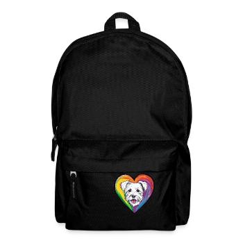 West Highland Terrier Dog Heart Dog Love - Backpack - black - Front