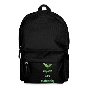 Vegan Veganer Tierschutz Vegetarier Vegetarisch - Rucksack - Schwarz - Vorne