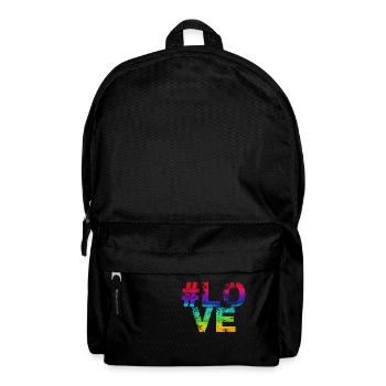 lovve,bunt,regenbogen,love,lgbt,hashtag - Rucksack - Schwarz - Vorne