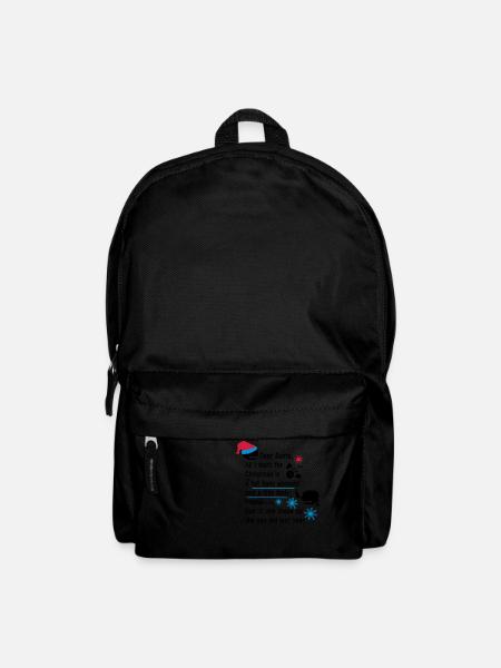 dear santa funny xmas - Backpack - black