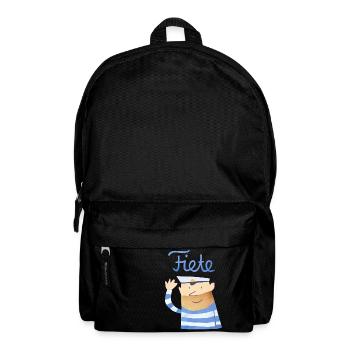 'Hello' Fiete Baby Longsleeve - white - Rucksack - Schwarz - Vorne