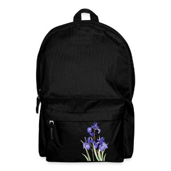 Purple irises - Backpack - black - Front