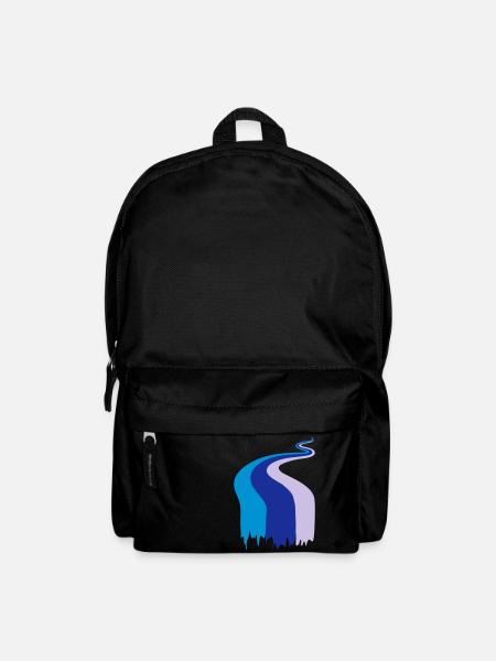 river, stream, colors - Backpack - black