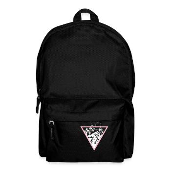 Dreieck mit Bergen und Vögel - Rucksack - Schwarz - Vorne
