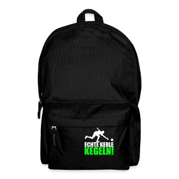 Echte Männer kegeln - Rucksack - Schwarz - Vorne