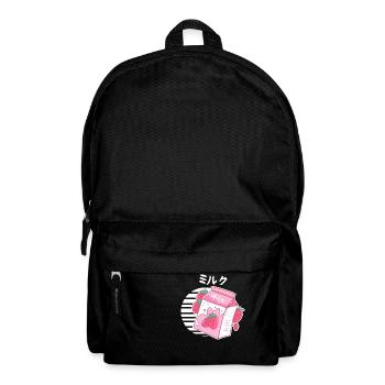 Ästhetische rosa Pastell koreanische - Rucksack - Schwarz - Vorne