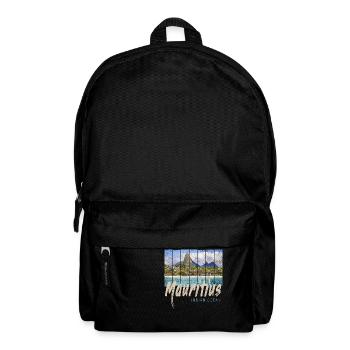 Mauritius Indian Ocean Vintage Beach Souvenir - Backpack - black - Front