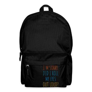 Roll My Eyes Out - Rucksack - Schwarz - Vorne