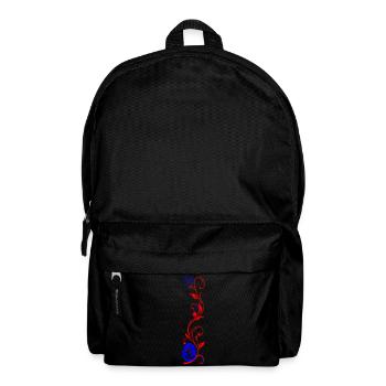 Blumenranke mit Osterei und Osterhase - Rucksack - Schwarz - Vorne