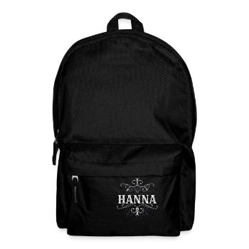 Hanna Nom Prénom personnalisé - Sac à dos - noir - Devant