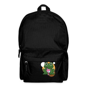 Frog and Bubble Tea - Backpack - black - Front