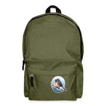 Wintervogel Schnee - Rucksack - Olivgrün - Vorne
