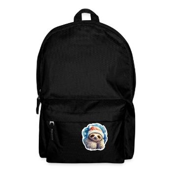 Weihnachtsfaultier - Rucksack - Schwarz - Vorne