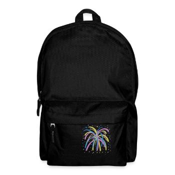 Feuerwerk in schillernden Farben - Rucksack - Schwarz - Vorne