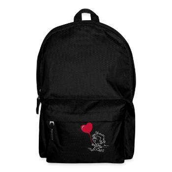 Passendes Herz Paar T-Shirt - Rucksack - Schwarz - Vorne
