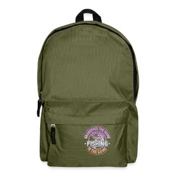 fisch, fisch, angeln, see, meer, angeln, fauna, exotisch - Rucksack - Olivgrün - Vorne