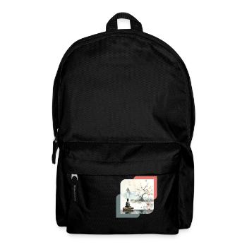 Japane style Zen square - Backpack - black - Front