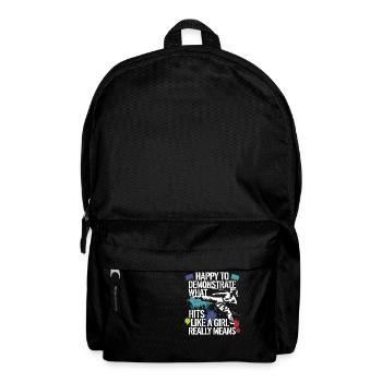 Strong girls show what they can do - Backpack - black - Front