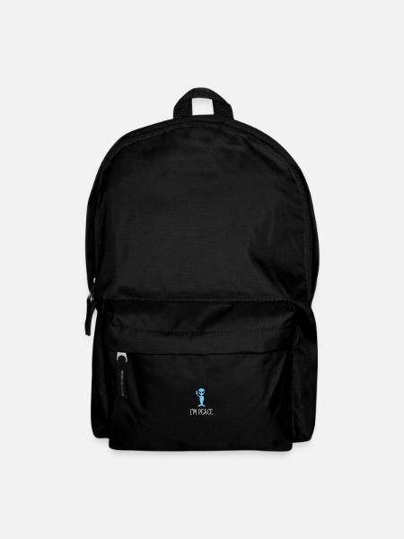 I come in peace im peace couples - Rucksack - Schwarz