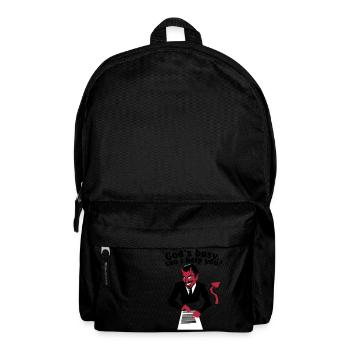 God's busy. Can i help? - Rucksack - Schwarz - Vorne