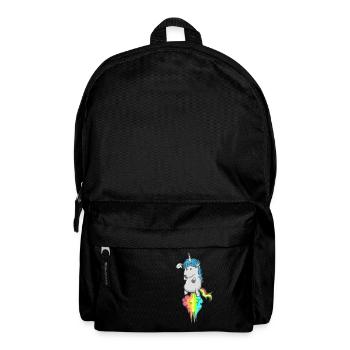 Einhorn Regenbogen Pups Wolke Mädchen T-Shirt Oops - Rucksack - Schwarz - Vorne