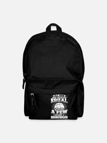 Drôle de basket-ball BBall chemise tous les hommes égaux - Sac à dos - noir