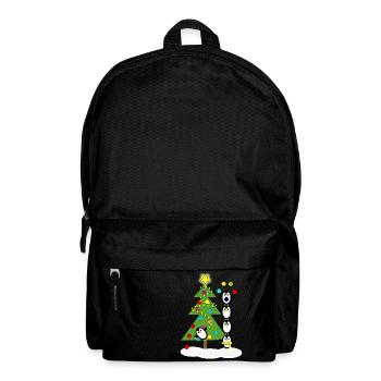 Christmas penguins - Backpack - black - Front