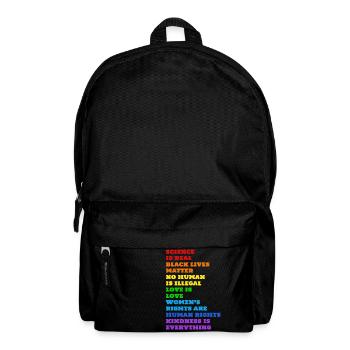 Droits de l'Homme! Aucun être humain n'est illégal! - Sac à dos - noir - Devant
