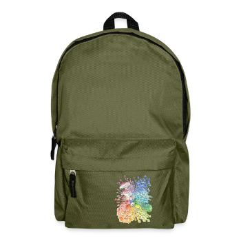 Champignons arc-en-ciel / diversité - Sac à dos - vert olive - Devant