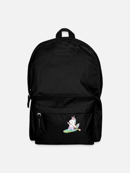 Stand up paddler stand up paddling unicorn licorne - Sac à dos - noir
