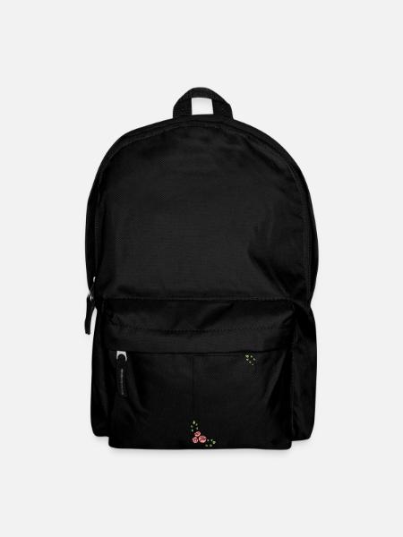 Vintage Blumenrahmen Hochzeit - Rucksack - Schwarz