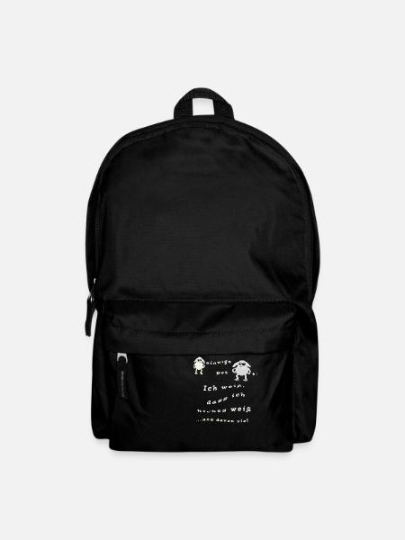 Ich weiß dass ich nichts weiß ...und davon viel - Rucksack - Schwarz