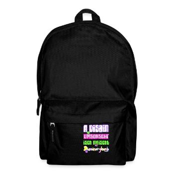 A Disain umsonscht isch meischt Disainerglomb 😋 - Rucksack - Schwarz - Vorne