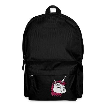 Head happy comic unicorn - Backpack - black - Front