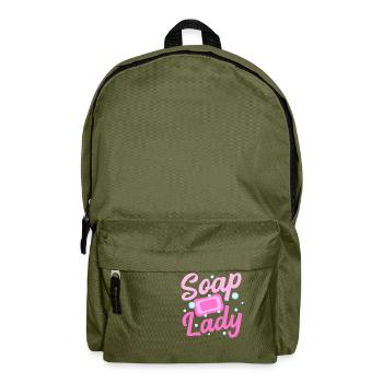 Savon Lady Soapmaker Fabrication de savon - Sac à dos - vert olive - Devant