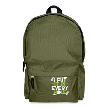Je l’ai mis dans tous les trous - Sac à dos - vert olive - Devant