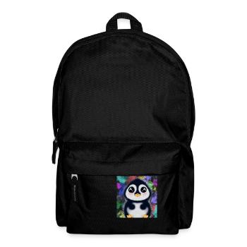 Pinguin Zwergpinguin Kaiserpinguin Geschenkidee - Rucksack - Schwarz - Vorne