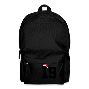 19 Zahl Weihnachten - Rucksack - Schwarz - Vorne