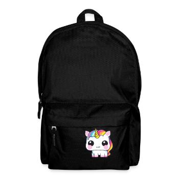Baby Unicorn with Rainbow Mane - Backpack - black - Front