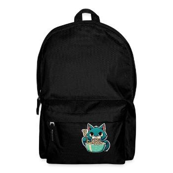 Katze isst Instant Noldes - Rucksack - Schwarz - Vorne